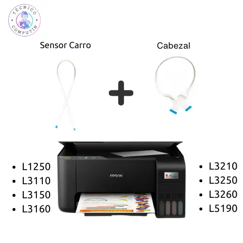 Cable Plano Flex Cabezal Epson L3110 L3150 L3210 L3250
